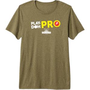 Play-Doh Squished Center Play-Doh Pro Bold Lightning Logo Premium T-Shirt(Olive Green)