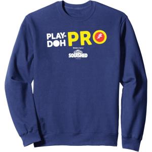 Play-Doh Squished Center Play-Doh Pro Bold Lightning Logo Sweatshirt(Navy Blue)