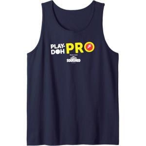 Play-Doh Squished Center Play-Doh Pro Bold Lightning Logo Tank Top(Navy Blue)