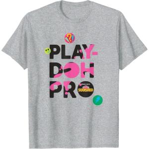 Play-Doh Squished Pro Center Bold Filled Logo T-Shirt(Heather Grey)