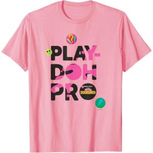 Play-Doh Squished Pro Center Bold Filled Logo T-Shirt(Pink)