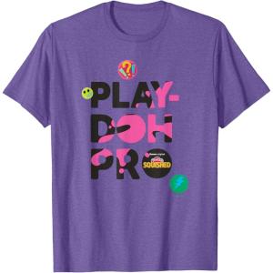 Play-Doh Squished Pro Center Bold Filled Logo T-Shirt(Purple Heather)