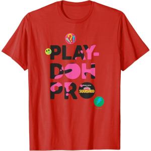 Play-Doh Squished Pro Center Bold Filled Logo T-Shirt(Red)