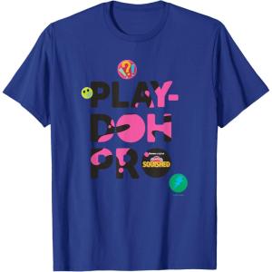 Play-Doh Squished Pro Center Bold Filled Logo T-Shirt(Royal Blue)