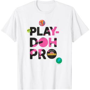 Play-Doh Squished Pro Center Bold Filled Logo T-Shirt(White)