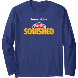 Play-Doh Squished Retro Classic Dough Logo Long Sleeve T-Shirt(Navy Blue)