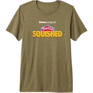 Play-Doh Squished Retro Classic Dough Logo Premium T-Shirt(Olive Green)