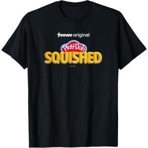 Play-Doh Squished Retro Classic Dough Logo T-Shirt(Black)