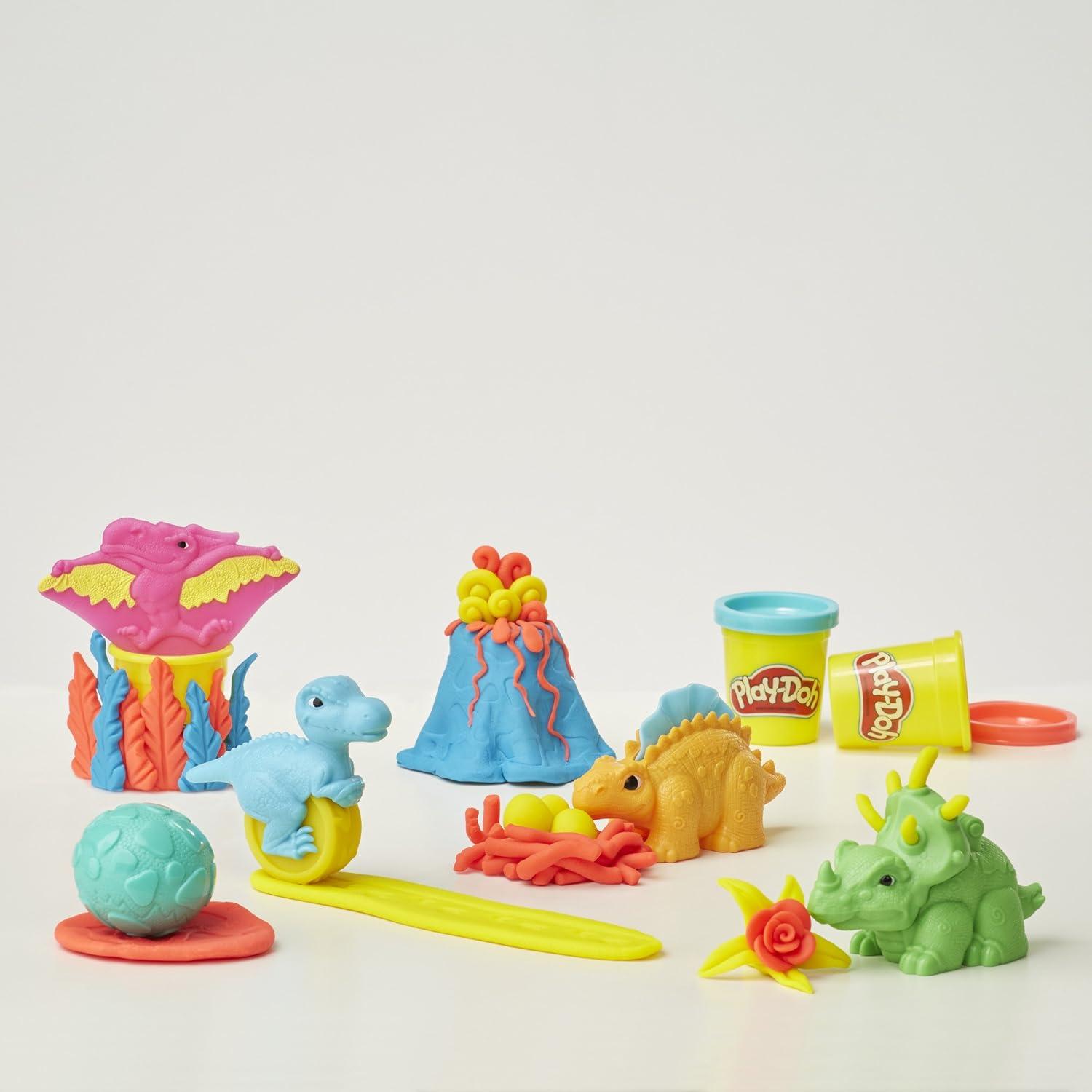 imagePlayDoh Dino Tools Dinosaur Toys with 3 NonToxic Colors Amazon Exclusive