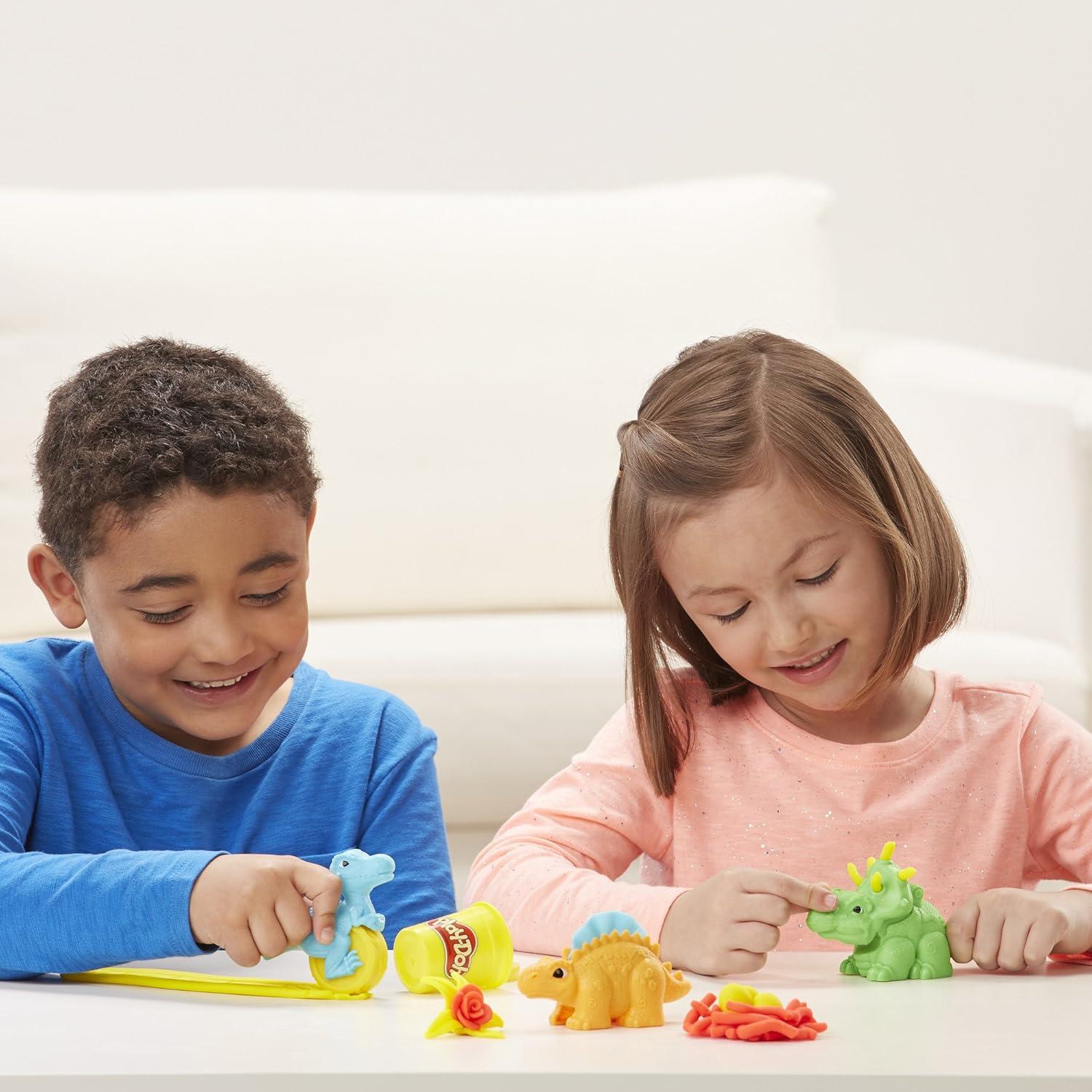 imagePlayDoh Dino Tools Dinosaur Toys with 3 NonToxic Colors Amazon Exclusive