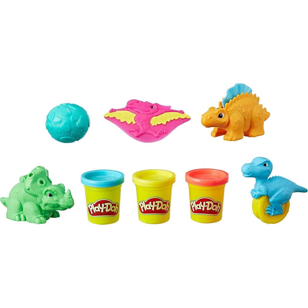 imagePlayDoh Dino Tools Dinosaur Toys with 3 NonToxic Colors Amazon Exclusive